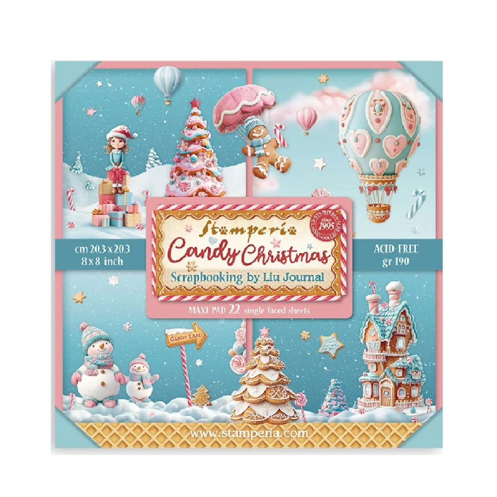 Stamperia Scrapbook papier – Candy Christmas Maxi 12x12