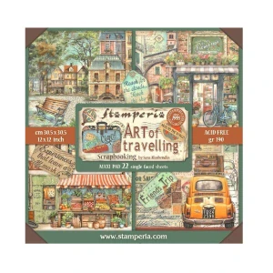 Stamperia Scrapbook papier – Art of Travelling Maxi 12x12