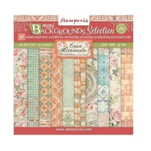 Stamperia Scrapbook papier – Casa Granada Backgrounds 12x12