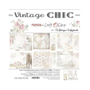 Craft O´ Clock Scrapbook papier - Vintage Chic 12x12