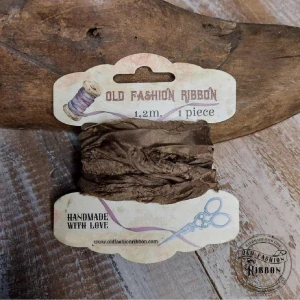 Old Fashion saténová stuha 10 Light Brown