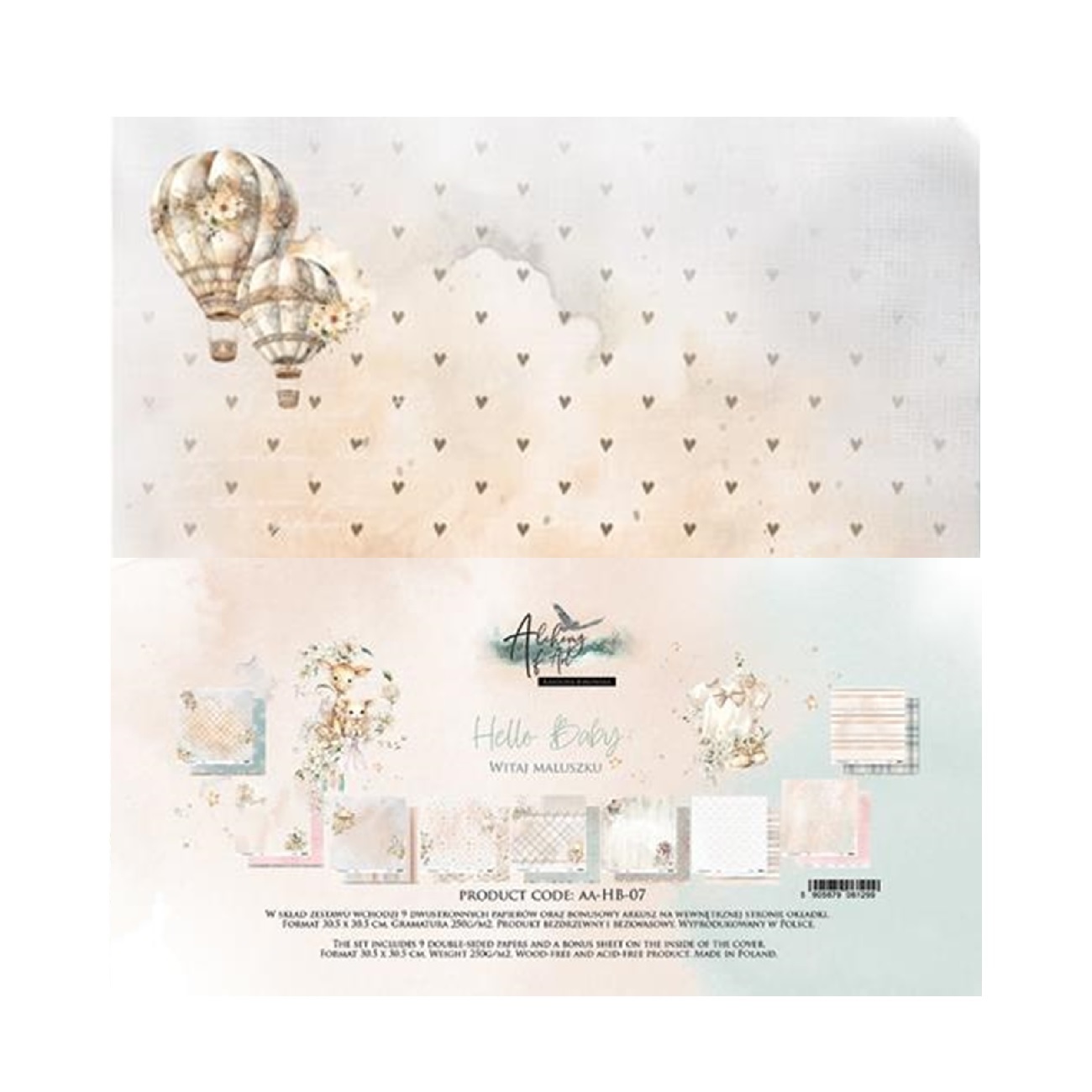 Alchemy of Art Scrapbook papier Hello Baby 12x12