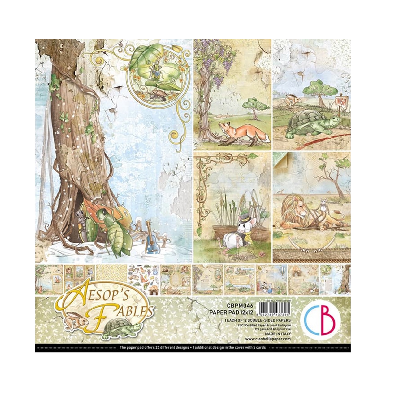 Ciao Bella Scrapbook papier Aesop’s Fables 12x12