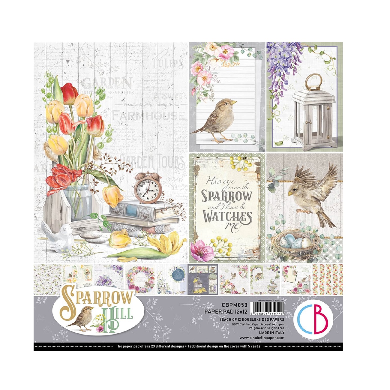 Ciao Bella Scrapbook papier Sparrow Hill 12x12