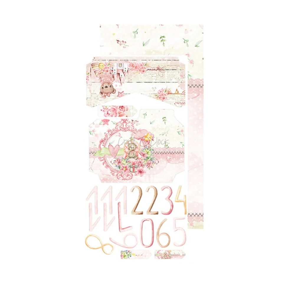 Craft O´ Clock Scrapbook papier - Hello Little Girl 6x12