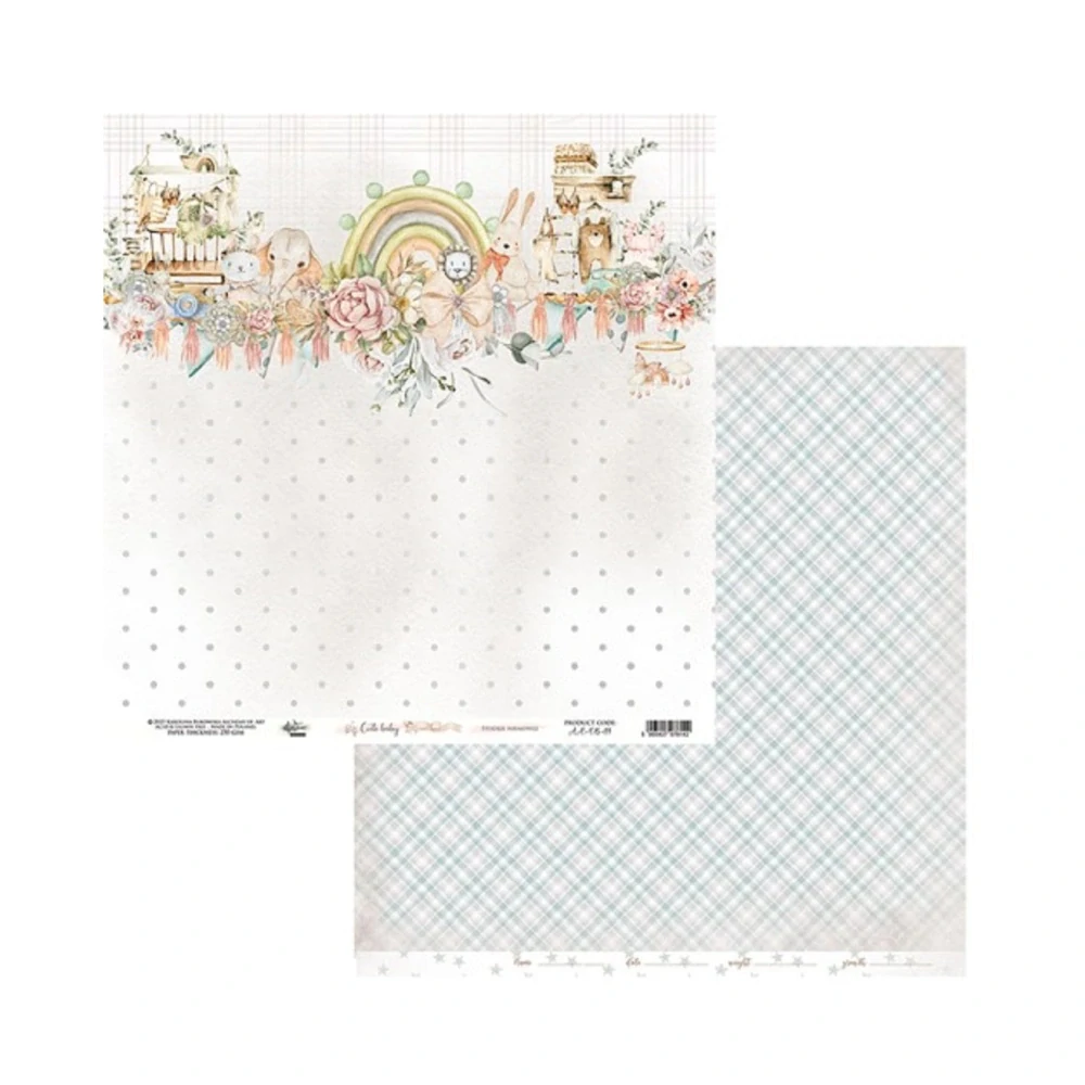 Alchemy of Art Scrapbook papier Cute Baby 8x8
