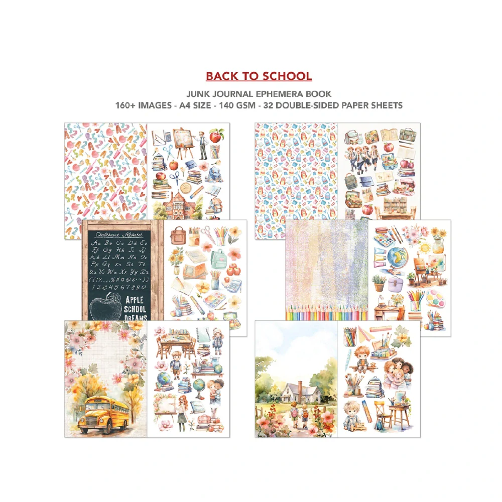 Ciao Bella – Back to School Junk Journal Ephemera Book