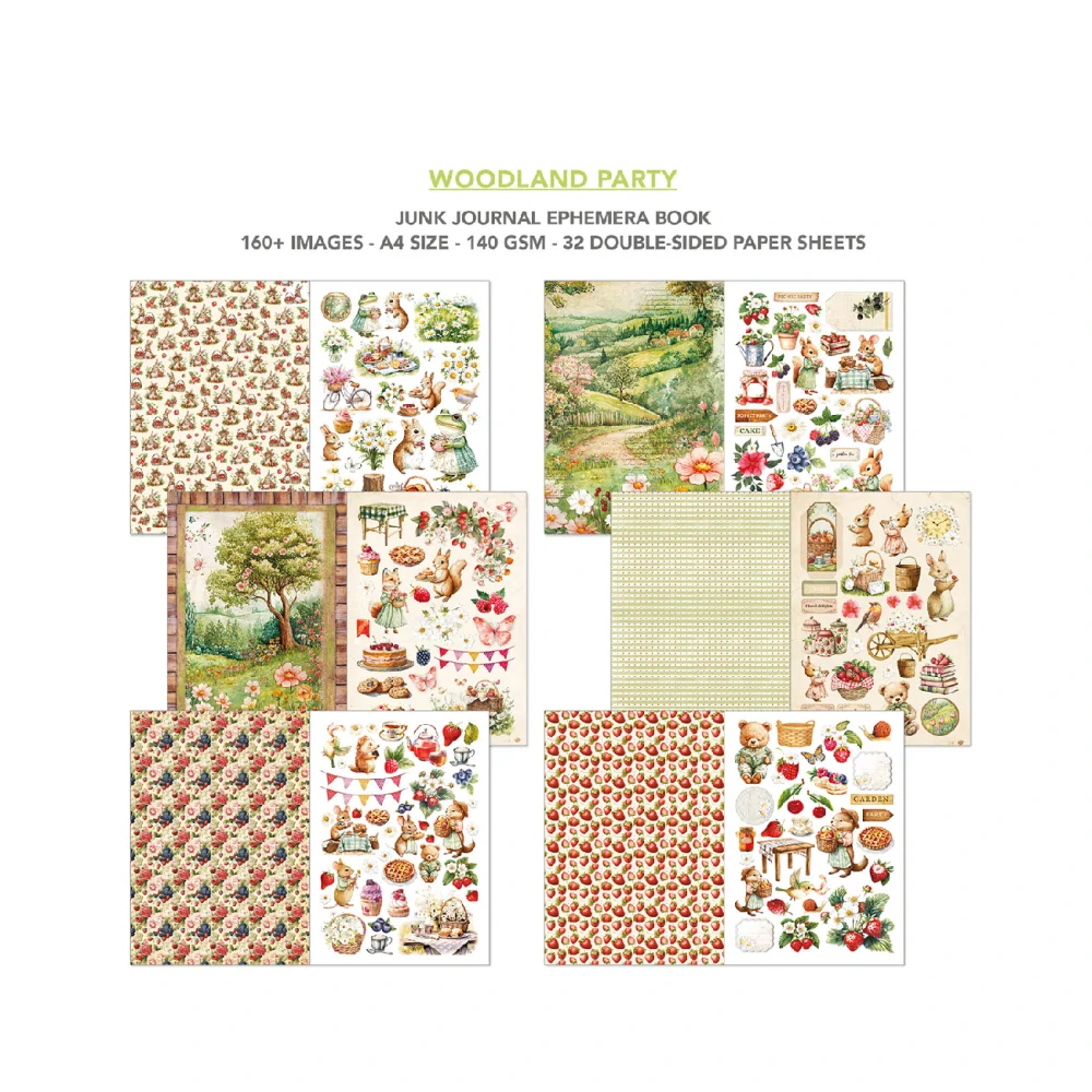 Ciao Bella – Woodland Party Junk Journal Ephemera Book