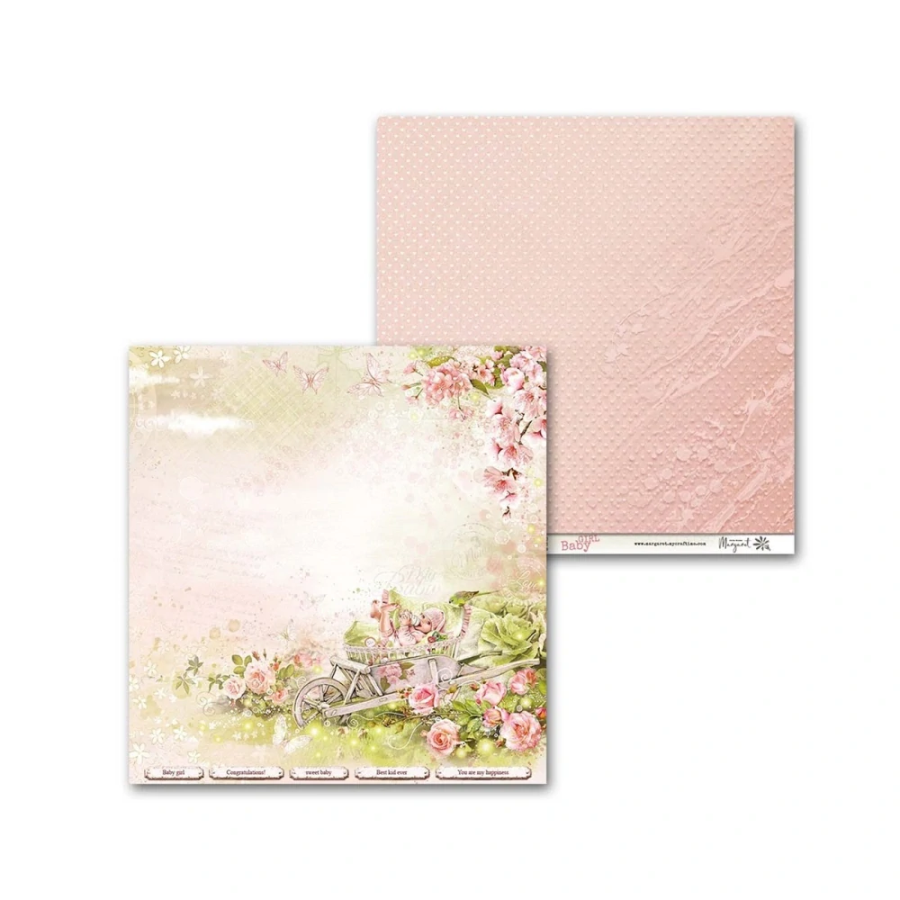 Margaret Scrapbook papier –Baby Girl  12x12