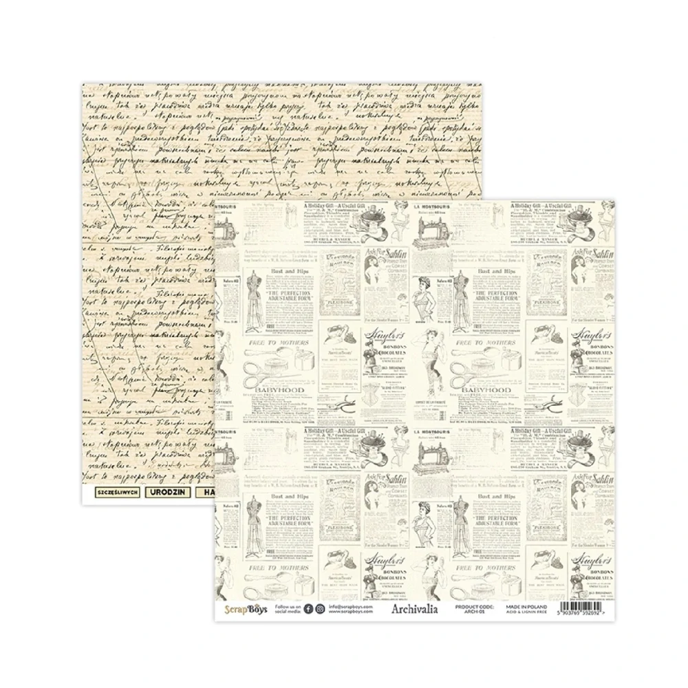 Scrapboys Scrapbook papier Archivalia 12x12