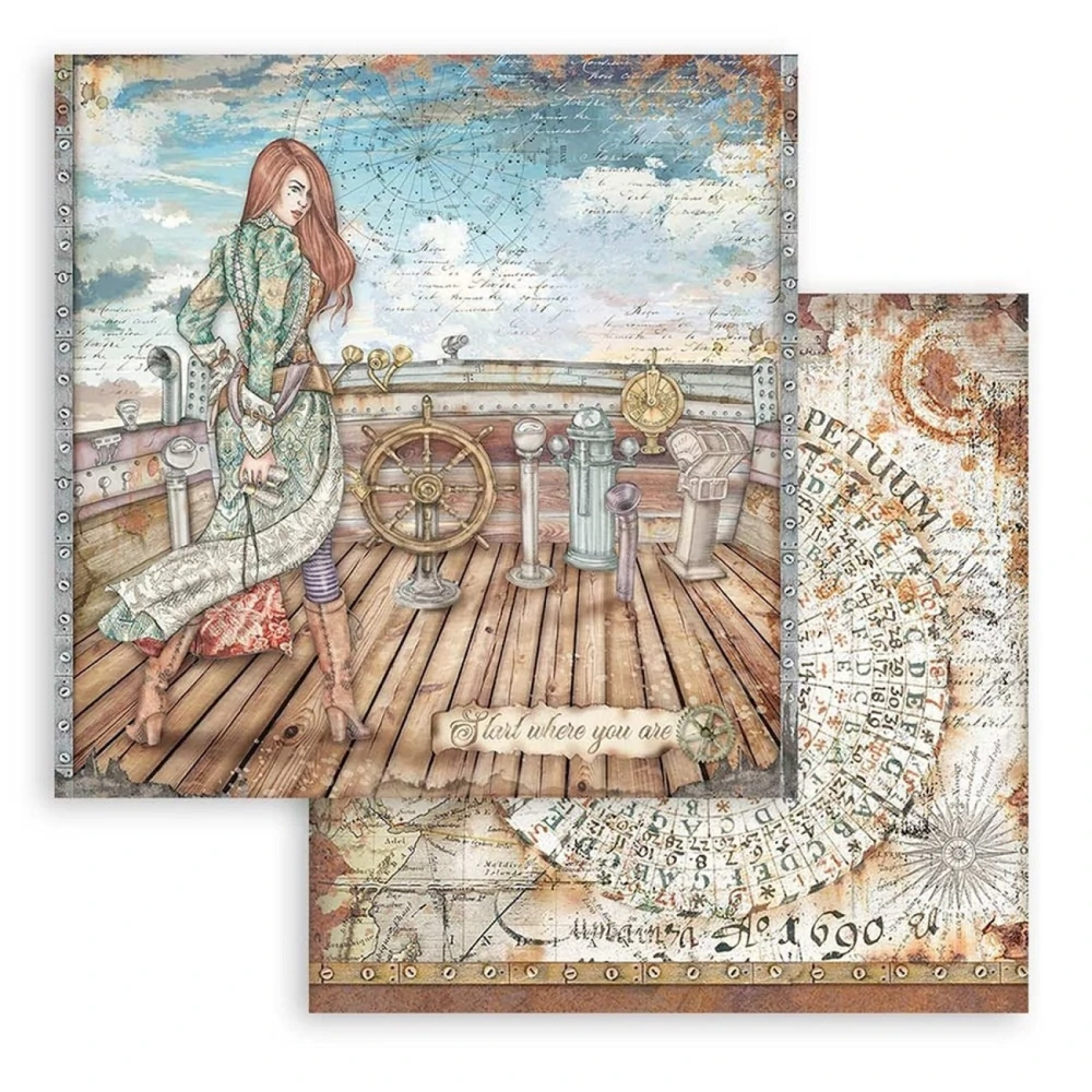 Stamperia Scrapbook papier – Lady Vagabond Lifestyle 12x12
