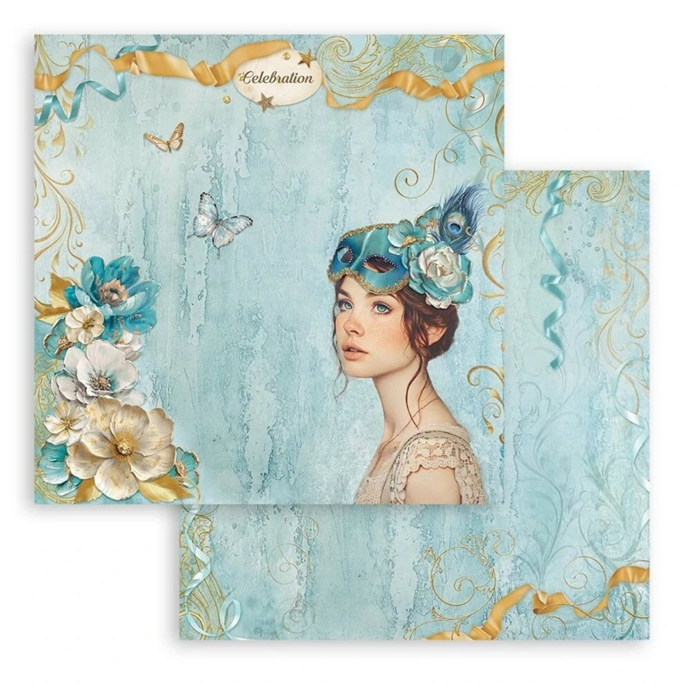 Stamperia Scrapbook papier – Masquerade 12x12
