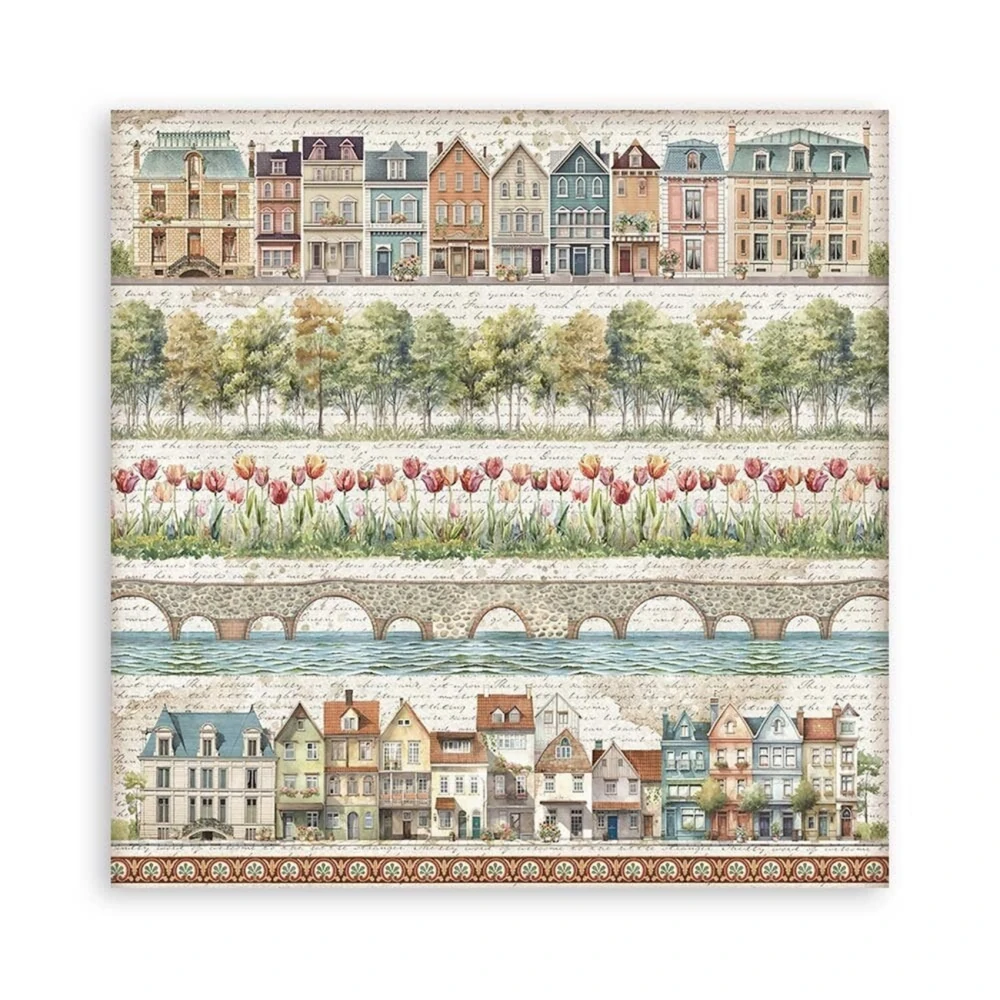 Stamperia Scrapbook papier – Art of Travelling Maxi 12x12