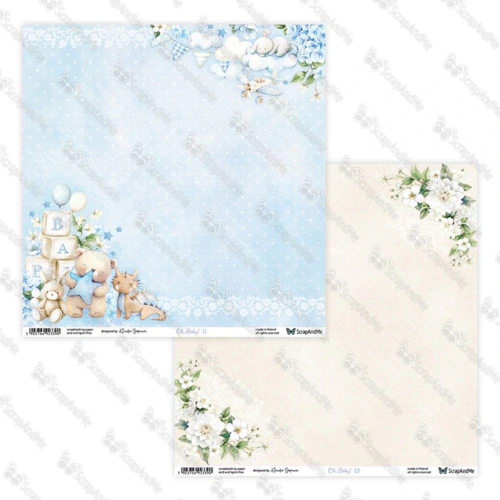 ScrapAndMe Scrapbook papier Oh,Baby 12x12