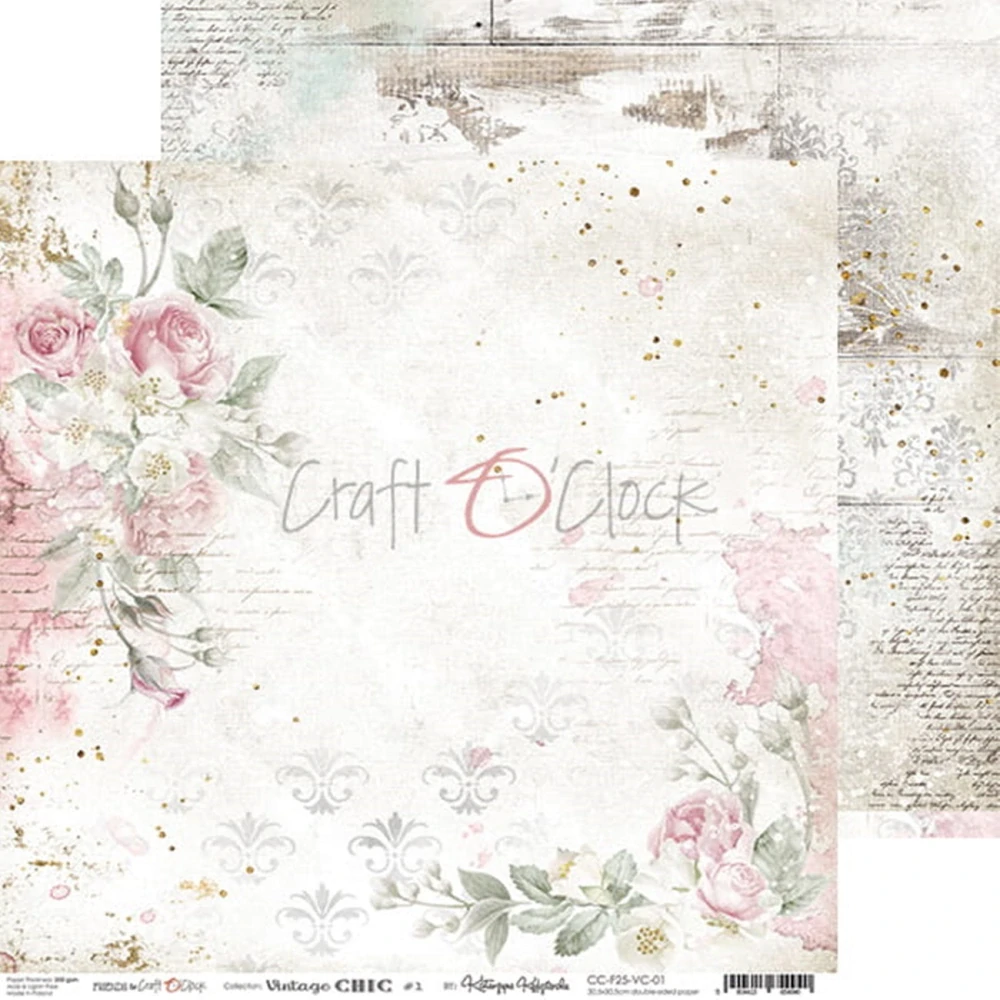 Craft O´ Clock Scrapbook papier - Vintage Chic 12x12