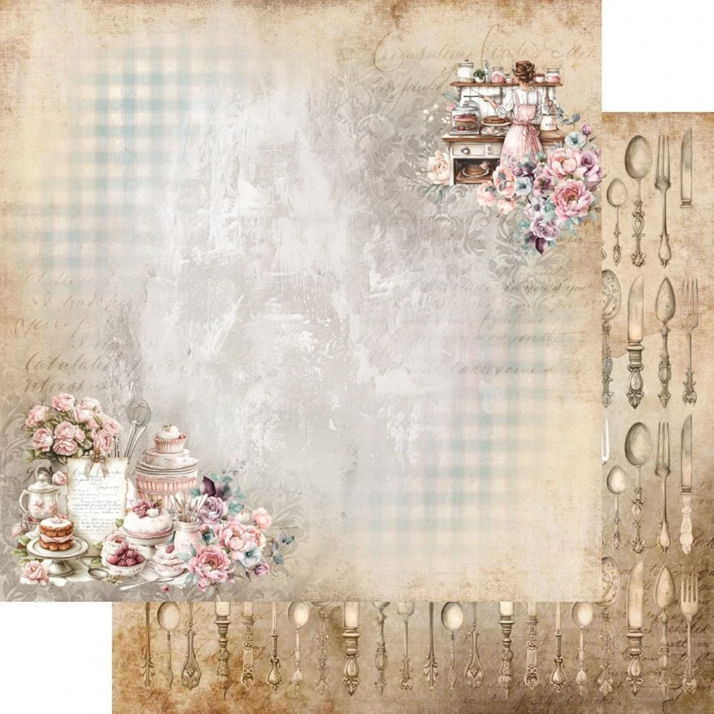 Alchemy of Art Scrapbook papier Recipe for happiness 12x12