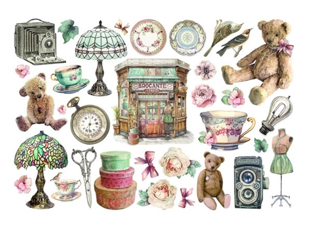 Stamperia Brocante Antiques nálepky DFLCT42