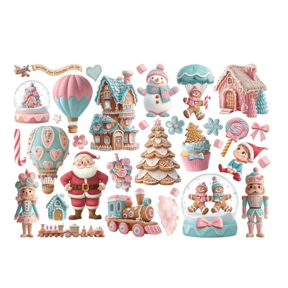 Stamperia Candy Christmas nálepky DFLCT66