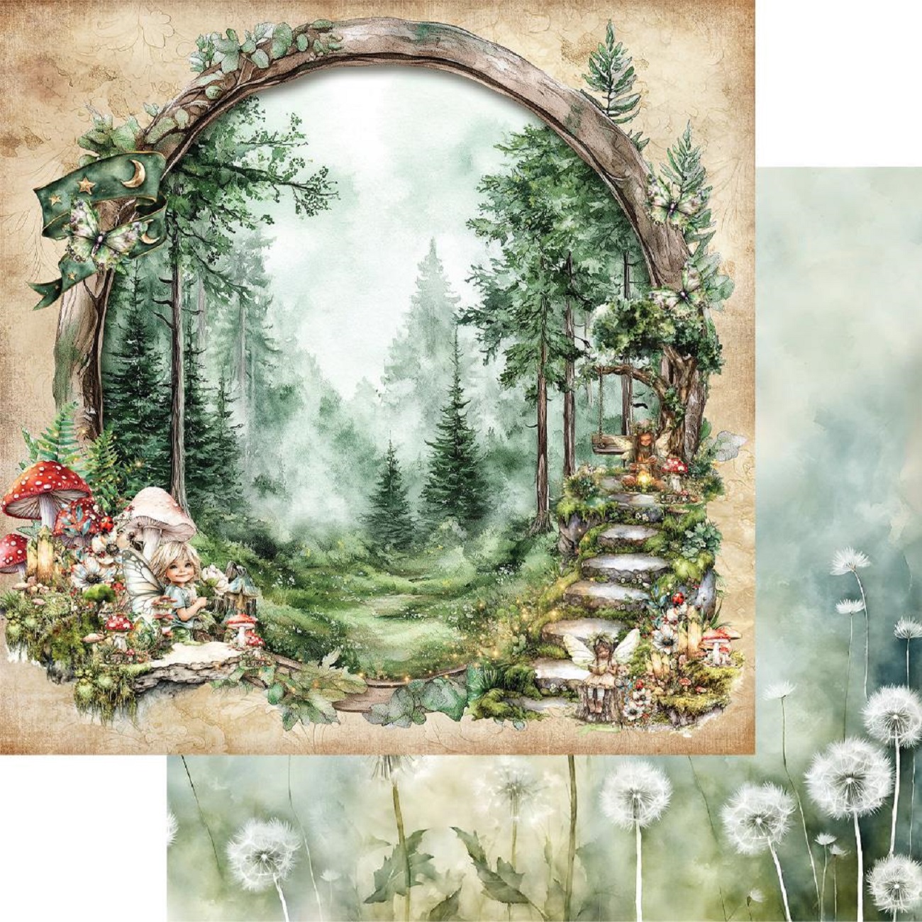 Alchemy of Art Scrapbook papier The World of Fairies 12x12