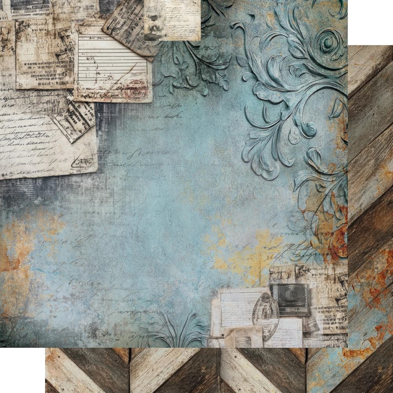 Alchemy of Art Scrapbook papier Adventure Men 12x12