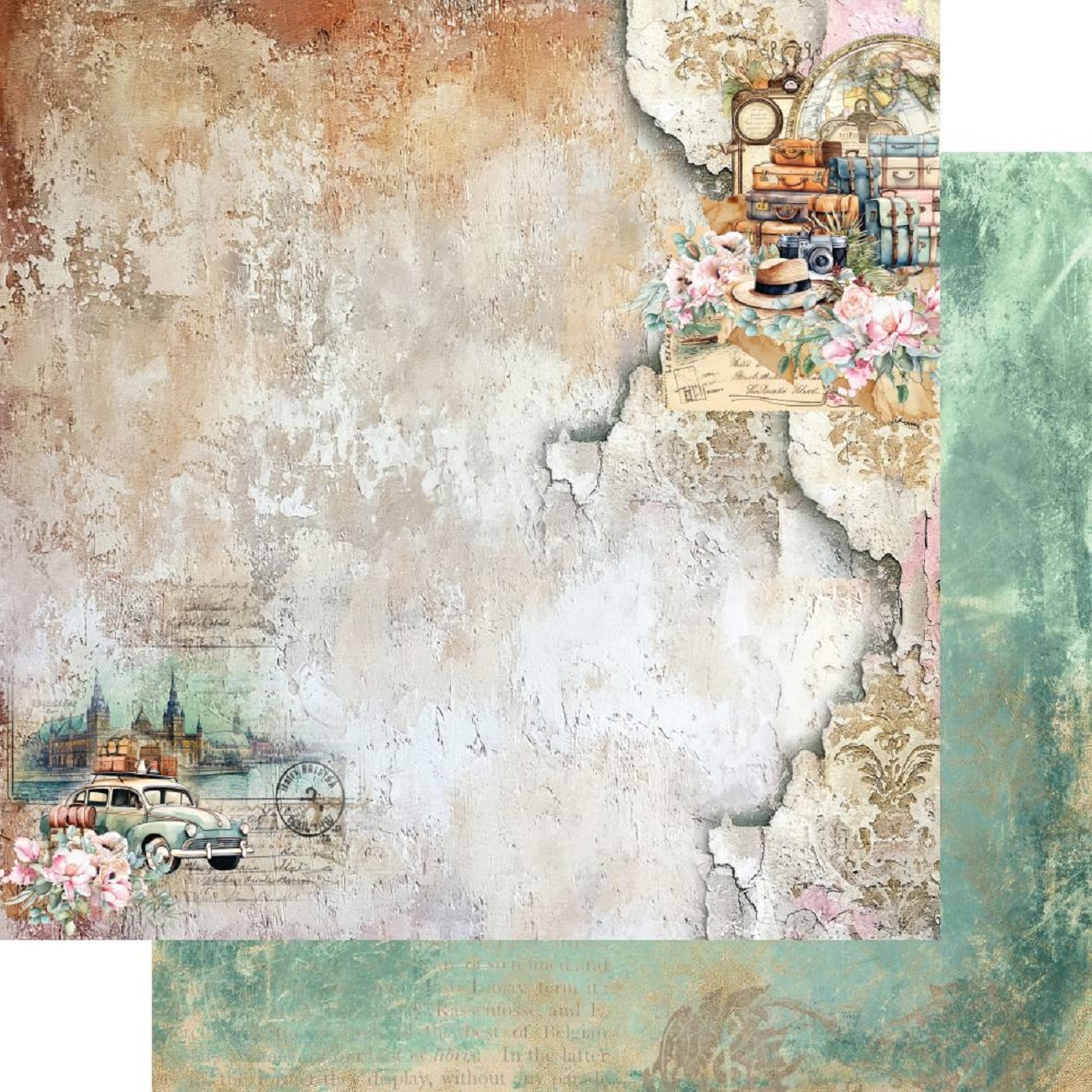 Alchemy of Art Scrapbook papier Memories from the Trip 12x12