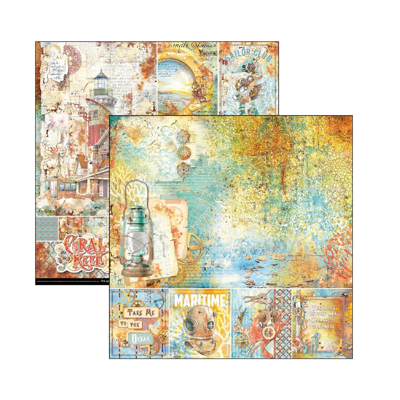 Ciao Bella Scrapbook papier Coral Reef 8x8