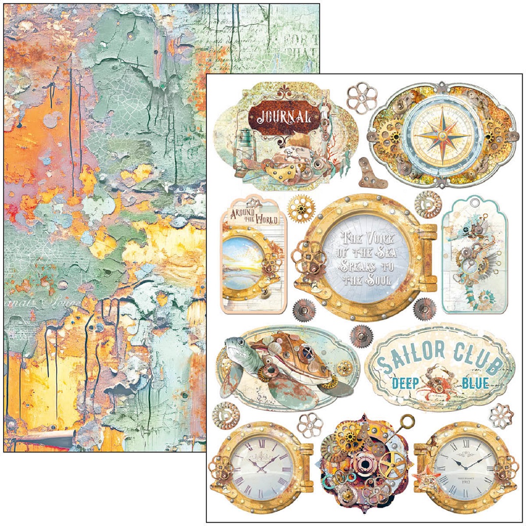 Ciao Bella Scrapbook papier Coral Reef A4
