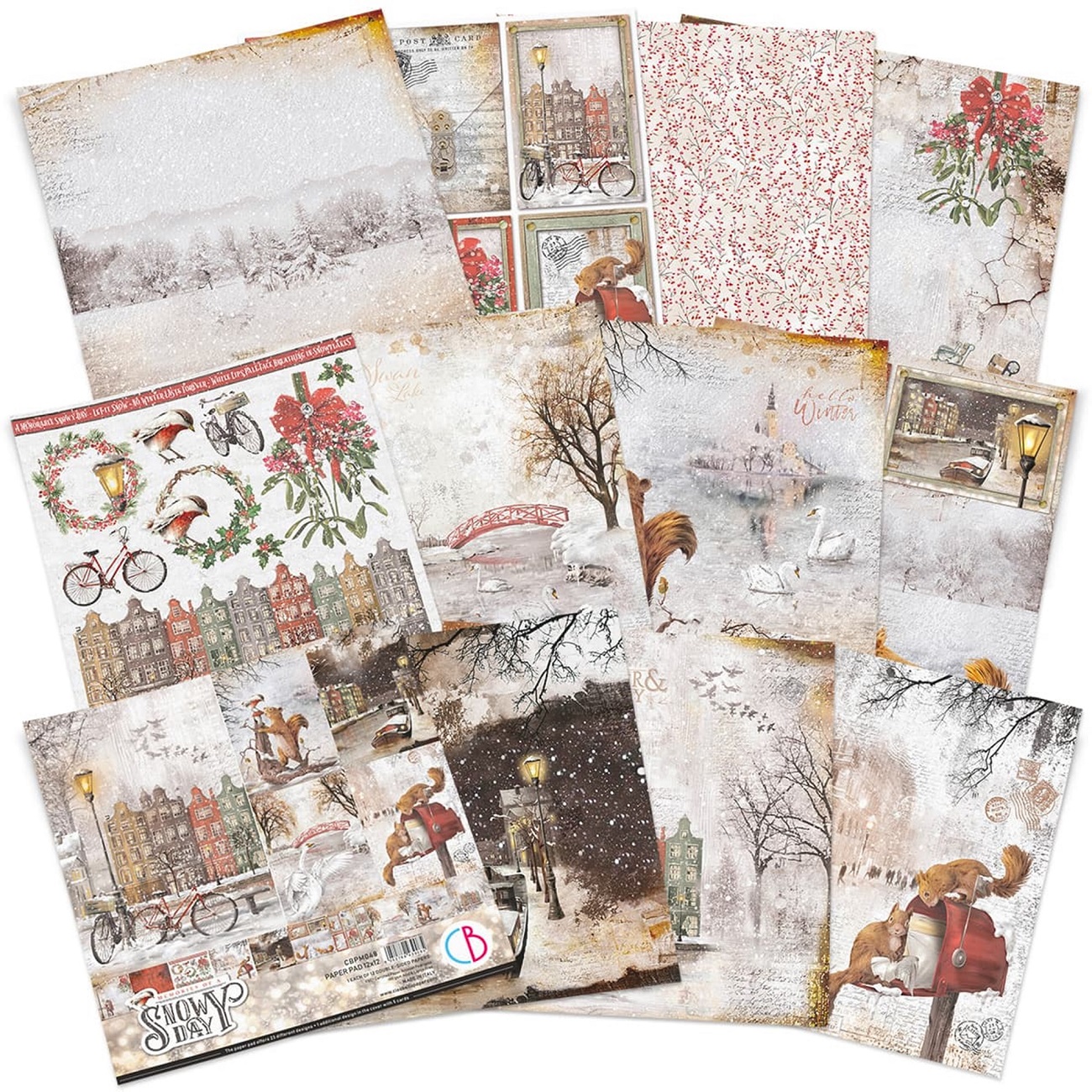 Ciao Bella Scrapbook papier Memories of a Snowy Day 12x12