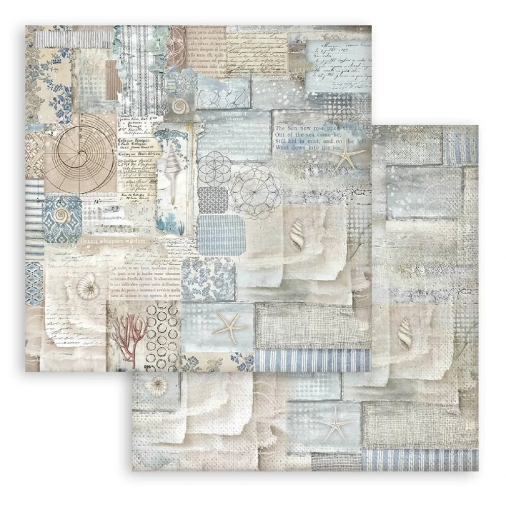 Stamperia Scrapbook papier – Silent Sea Backgrounds 12x12