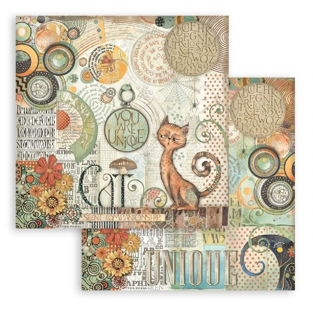 Stamperia Furry Friends 8x8 scrapbook papier