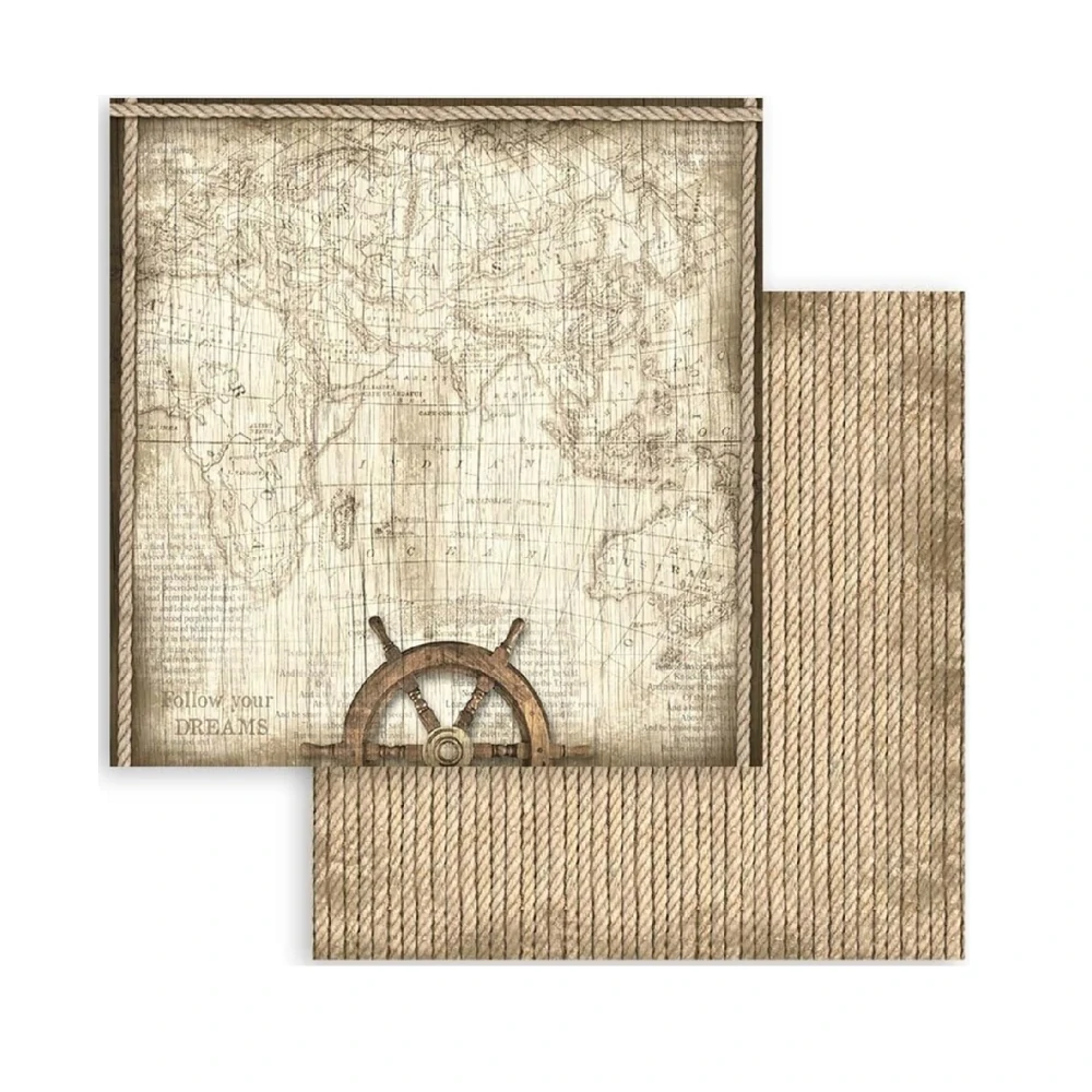 Stamperia Scrapbook papier – Sea Land 8x8