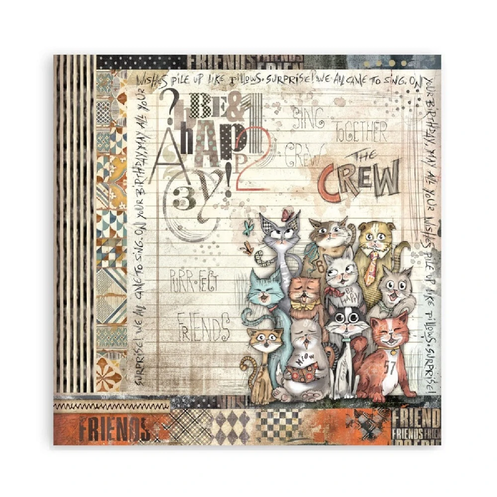 Stamperia Furry Friends 12x12 Maxi scrapbook papier