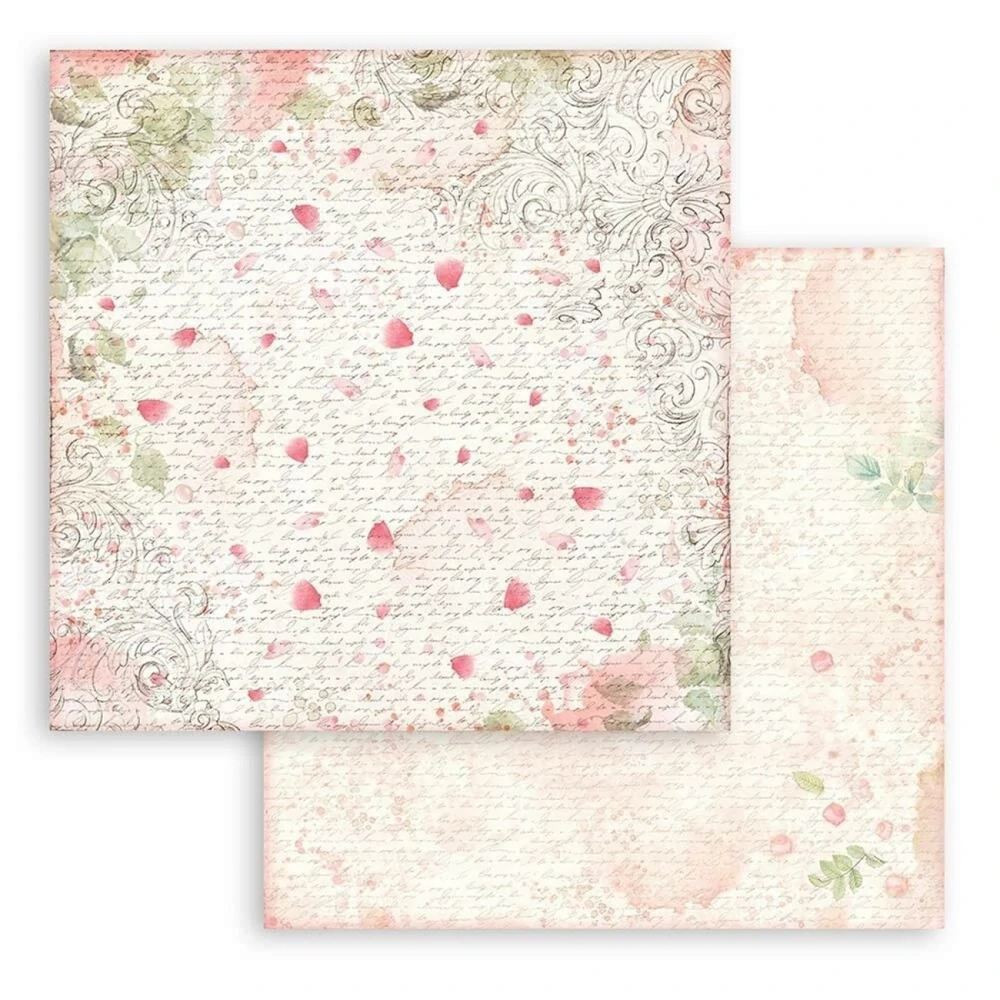 Stamperia Scrapbook papier – Rose Parfum Backgrounds 8x8