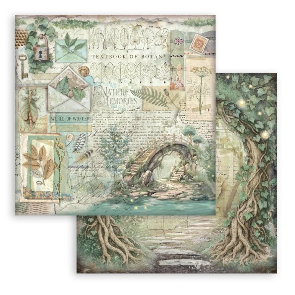 Stamperia Scrapbook papier – Herbarium Silvae12x12