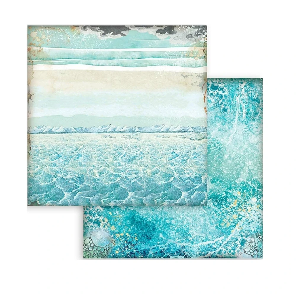  Stamperia Songs of The Sea Backgrounds scrapbook papier 8x8