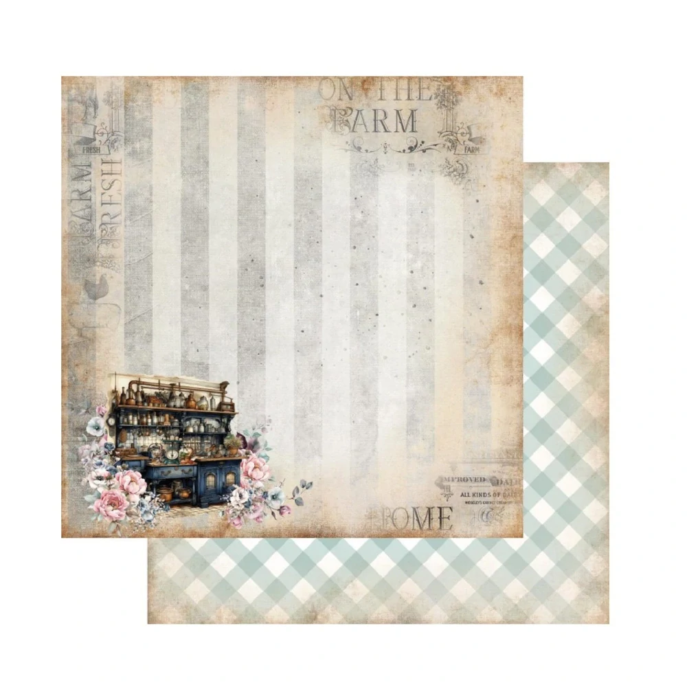 Alchemy of Art Scrapbook papier Recipe for happiness 8x8