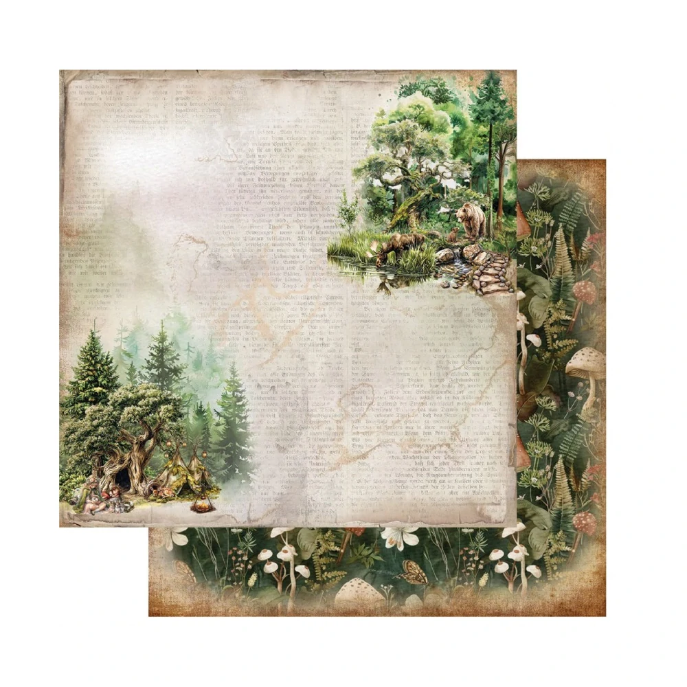 Alchemy of Art Scrapbook papier Friends of the Forest 8x8