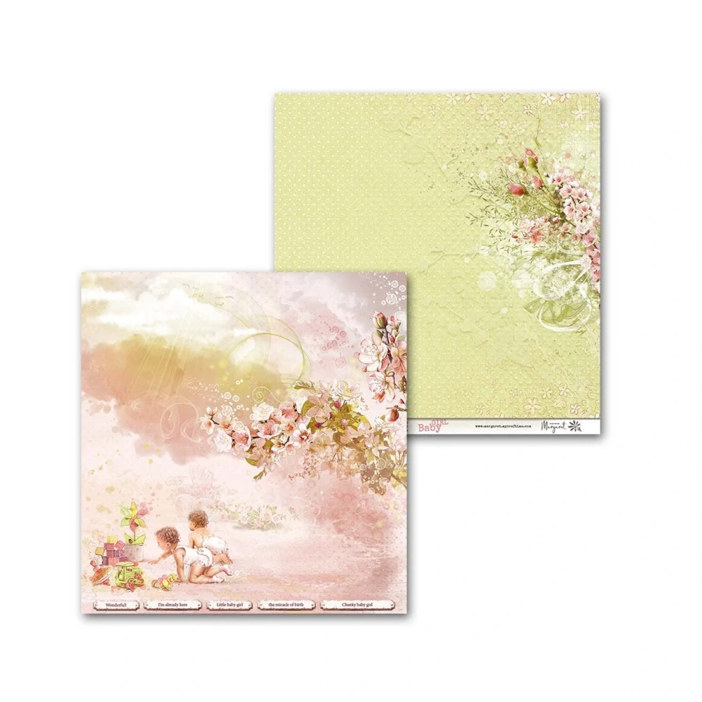 Margaret Scrapbook papier –Baby Girl  12x12