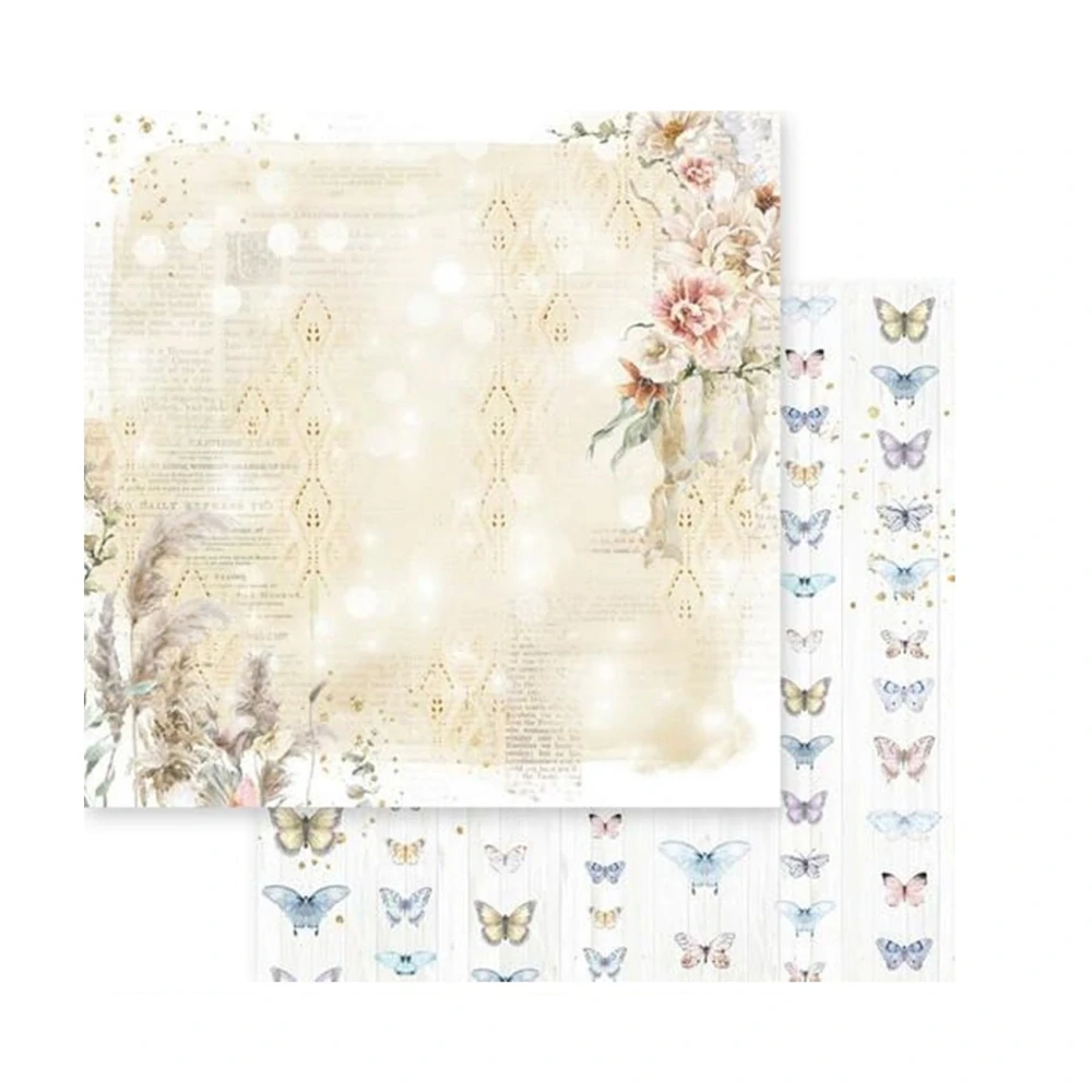 Memory Place Scrapbook papier Dusty Blue Floral 12x12