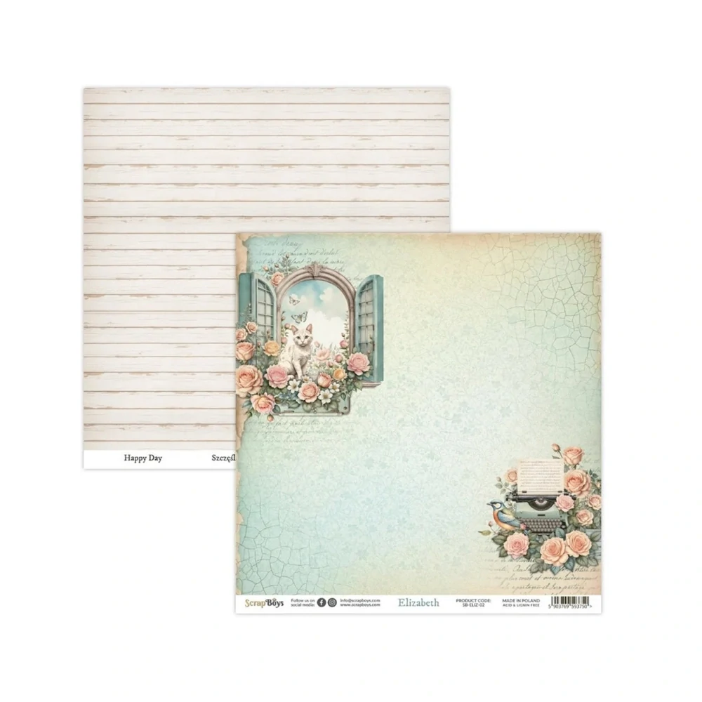 Scrapboys Scrapbook papier Elizabeth 12x12