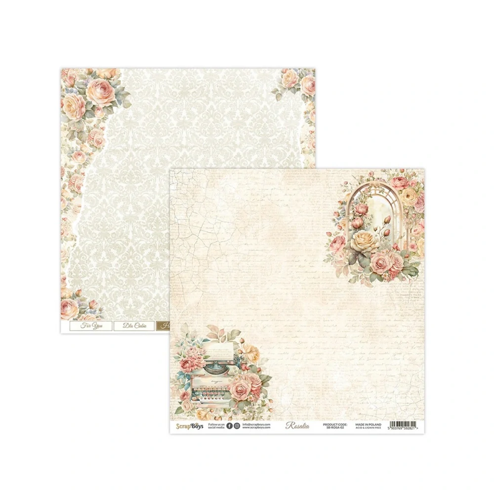 Scrapboys Scrapbook papier Rosalia 12x12