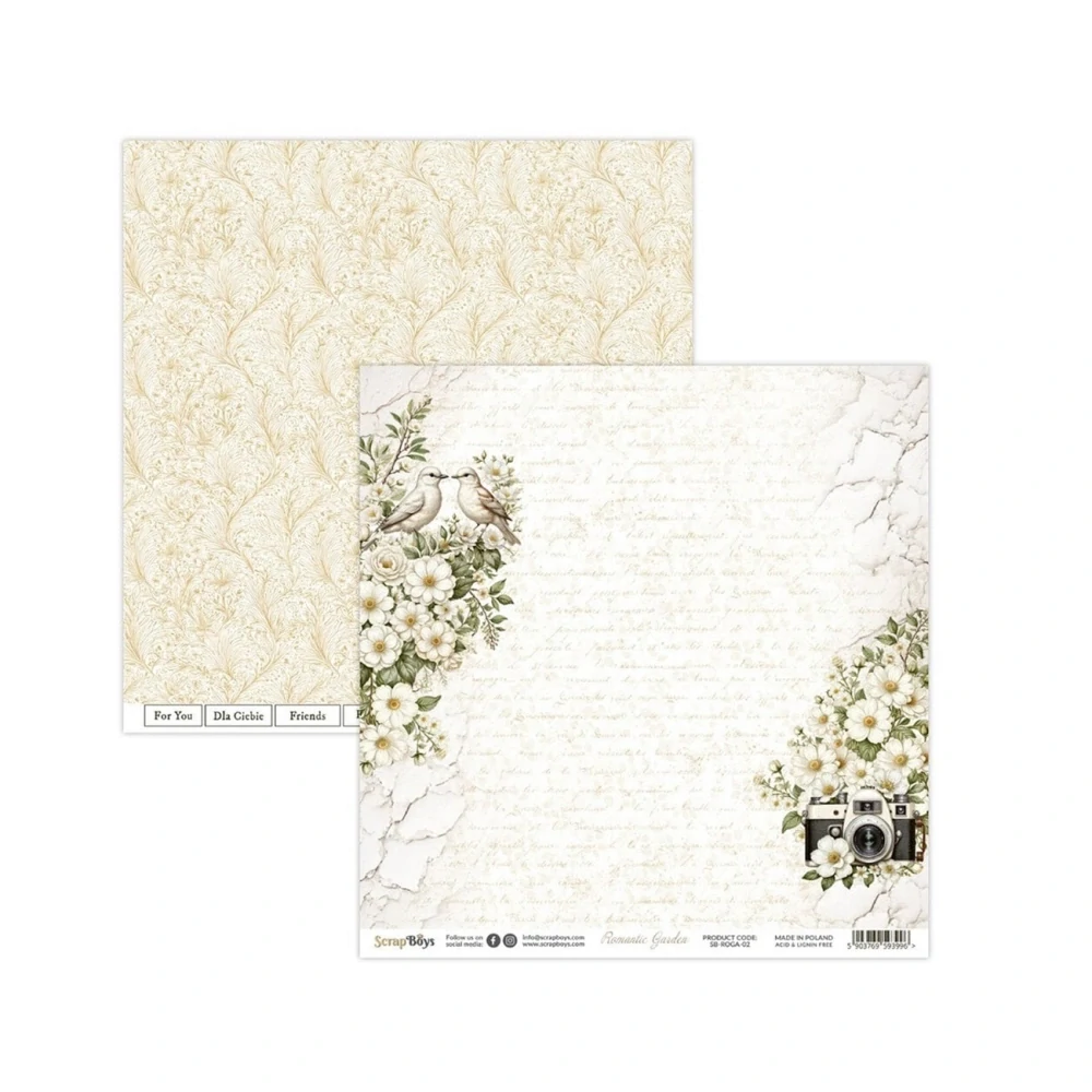 Scrapboys Scrapbook papier Romantic Garden 12x12