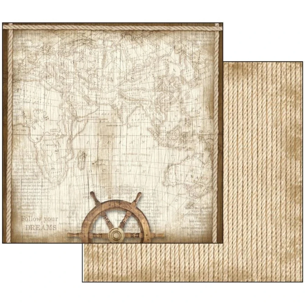 Stamperia Scrapbook papier – Sea Land 8x8
