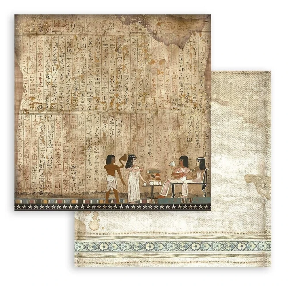Stamperia Scrapbook papier – Land of Pharaohs Backgrounds 8x8