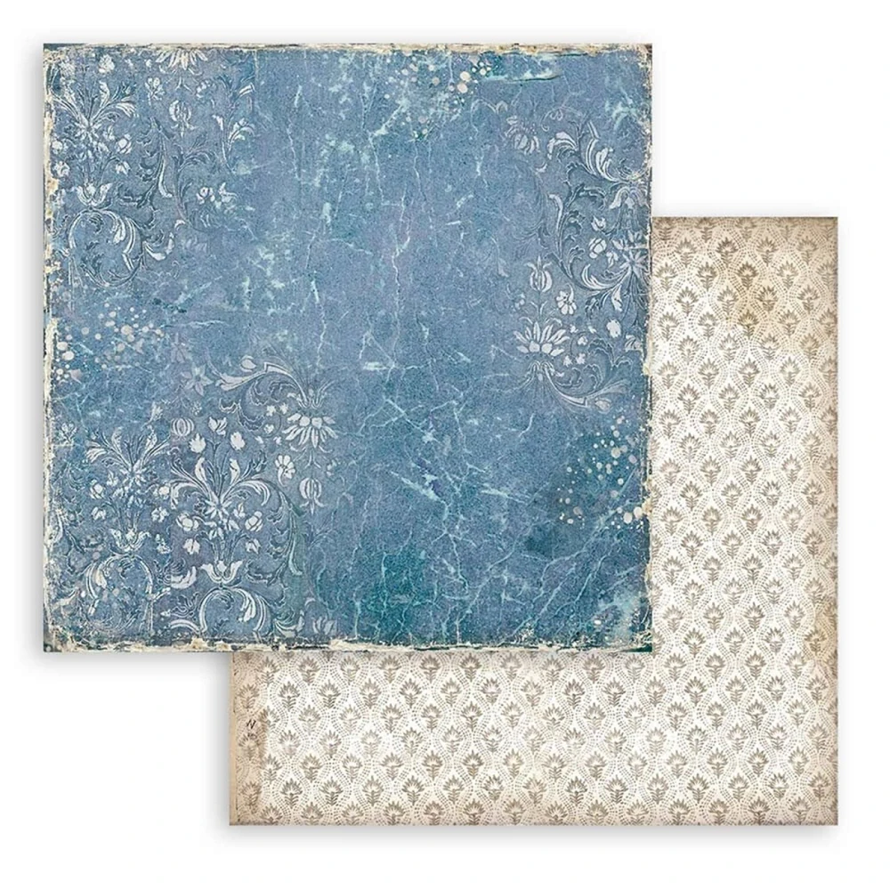 Stamperia Scrapbook papier – Vintage Library Backgrounds 8x8