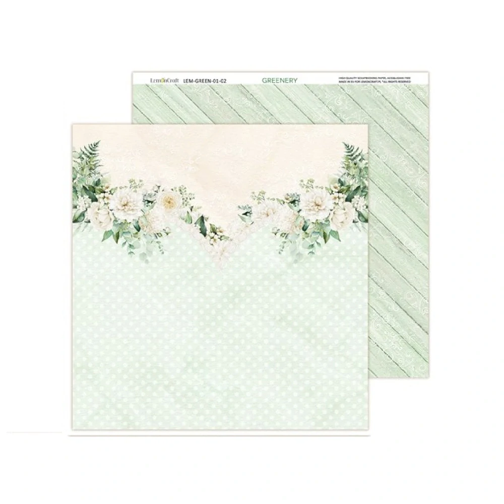 Lemoncraft Scrapbook papier Greenery 8x8
