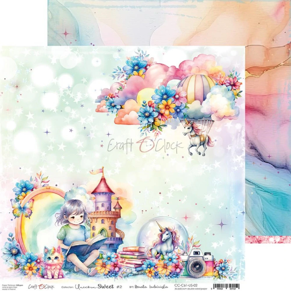 Craft O´ Clock Scrapbook papier - Unicorn Sweet 12x12