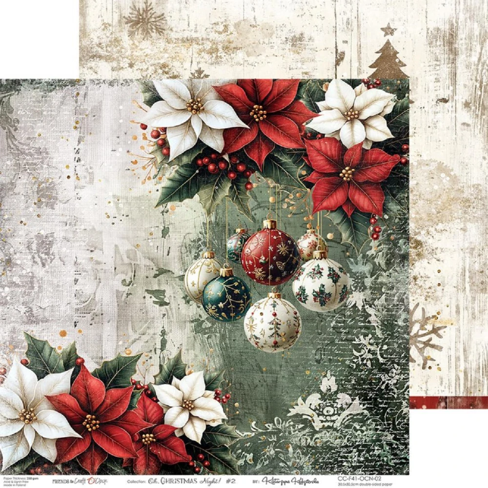 Craft O´ Clock Scrapbook papier - Oh, Christmas Night! 8x8