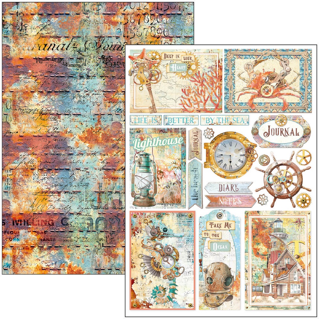 Ciao Bella Scrapbook papier Coral Reef A4