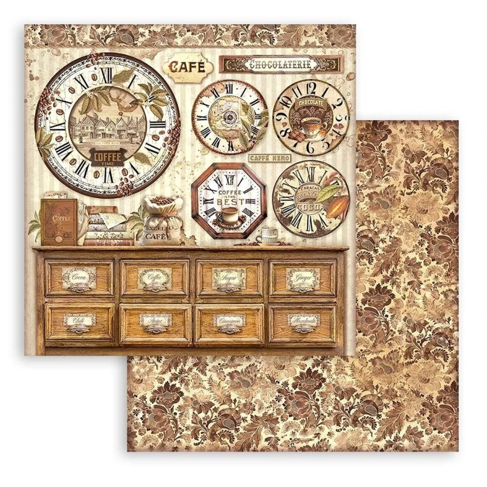 Stamperia Scrapbook papier – Coffee and Chocolate 12x12